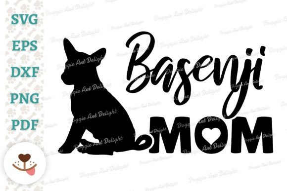 Basenji Mom Design Svg Png Cut File for Graphics and Crafts