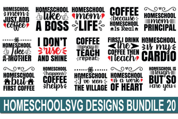 Homeschool Mom Bundle Svg Quotes Designs Graphics & Crafts