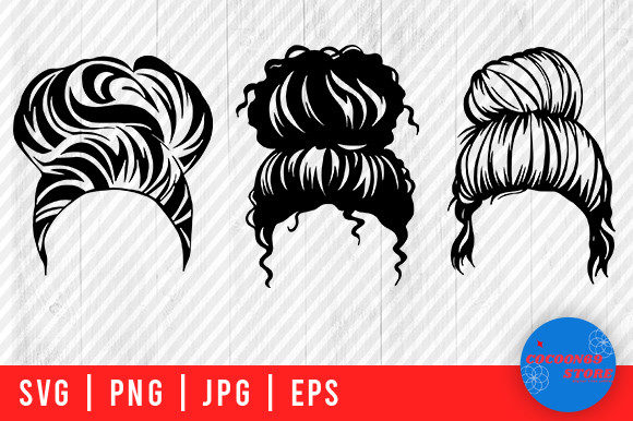 Messy Bun Mom, Hairstyle Svg Review