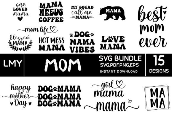 Mothers Day Svg Mom Life Svg Mama Svg Graphics and Crafts Review
