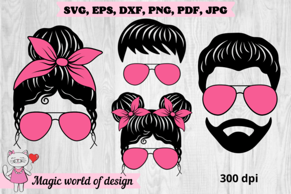 Pink Family Life Bundle Svg Mom Life PNG Graphics and Crafts